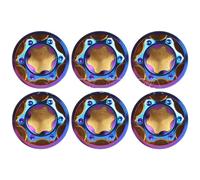 Zixinz-Socket Cap Screws Titanium Bolt M6/M8x10/15/20/25/30/35/40/45/50/55mm Fancy Fange Head Screws For Motorcycle Parts, Corrosion-resistance(Burn blue,15mm)