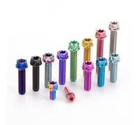 Zixinz-Socket Cap Screws Titanium Bolts GR5 M4X5/8/10-40/45 Head Flange Fasteners for Bicycle/Motorcycle Modification Accessory Parts Ti Screws, Corrosion-resistance(J Pink,M4X5mm)