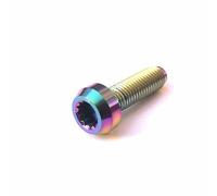 Zixinz-Socket Cap Screws Titanium Split Rim Bolts M7*24/32 mm 12Point head Screw Ti6Al4V Two-Piece Three Pieces Wheel Hub Ti Fastener, 2Pcs, Corrosion-resistance(Rainbow,M7x32 mm)