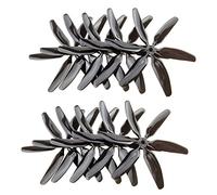 Zixmix Propeller With Screws 10pcs 504060 5x4x6 6-Blade Single Color CW CCW 5 Inch Propellers Blade/Fit For FPV Quadcopter Racing RC Drones Frame Kit (5 Pair) Silent Flight Accessory