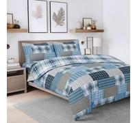 ZIYA HOMES Bed Spread Denim Blue King size - Soft Cotton - with Pillow cases, Premium Brushed Duvet Cover Comfortable Bedding Set