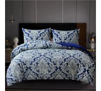 ZIYA HOMES Blue Bedding Double Size Duvet Cover Set - Soft Cotton - Bedding Quilt Cover Set, with Pillow cases Duvet Set Premium Brushed Duvet Cover Comfortable Bedding Bed Cover