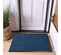 ZIYA HOMES Blue Doormat 40 x 60 cm, Door Mats Indoor & Outdoor Heavy Duty Floor Mat - Non Slip Rubber Back - Dirt Trapper Door Mat - Washable Doormats Rug Barrier Mat Super Absorbent Front Doormat Rug