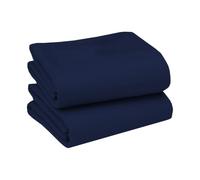 ZIYA HOMES Light Blue Double Fitted Sheet 2 pack - 25cm Deep Pockets Bedsheets premium Quailty Poly Cotton Breathable sheet, Fade Resistant Easy Care Bed Sheet, Hotel Quailty Bedsheet