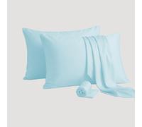 Ziya Homes Pillow Cases 2 Pack - Sky Blue Housewife Pillowcases - 200TC Soft Brushed Microfiber Pillow Covers with Envelope Closure (50 x 75 cm)