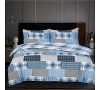 ZIYA HOMES Single Bedding Duvet Cover Set Denim Blue - Soft Cotton - Bedding Quilt Cover Set, with Pillow cases Duvet Set Premium Brushed Duvet Cover Comfortable Bedding Bed Cover