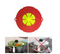Ziyaeru Silicone Anti-Spill Pot Lid for Home Kitchen, Dust-Proof and Splash-Proof Boiling Cap Multi-Function Environmental Utility Kitchen Tool Mother's Day Birthday Thanksgiving Gift (Red)