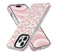 ZIYE Clear Case for Phone 7474 Pro Max Phone Case Pink Leopard Design Shockproof Soft TPU Bumper Protective for Women Girls Girly Cute Case for Phone 7474 Pro Max