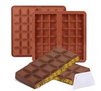 Ziyero 2PCS Chocolate Moulds, Chocolate Bar Moulds Silicone Chocolate Mould Deep Chocolate Bar Moulds Chocolate Moulds Silicone Jelly Moulds Rectangle Baking Silicon Bakeware Mold Candy Moulds