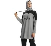 ziyimaoyi Muslim Women Tracksuit Tops (M, Grey)