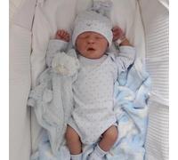 ZIYIUI 17 inch 45cm Reborn Baby Dolls Realistic Handmade with Soft Cotton Body That Look Real Lifelike Newborn Preemie Baby Dolls Toys for Kids