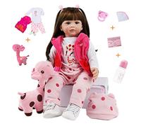 ZIYIUI 20 Inches Reborn Girl Baby Dolls 50cm Reborn Dolls Soft Silicone Vinyl Realistic Baby Doll Newborn Boys and Girls Toys Reborn Babies Handmade (Suitable(For Over Three Years Old)