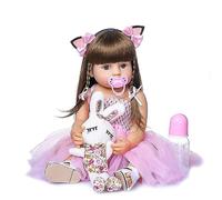 ZIYIUI 22 ''/ 55 cm Lifelike Reborn Baby Doll Full Silicone Vinyl Baby Doll Girl Toddlers Newborn Toys Xmas Gifts Reborn Babies