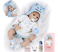 ZIYIUI 22 Inch 55cm Reborn Baby Dolls Boys Soft Silicone Vinyl Real Life Baby Dolls Handmade Newborn Baby Toys Reborn Babies Suitable for Ages 3+ (22 Inch)