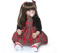 ZIYIUI 24 Inch 60cm Reborn Dolls Lifelike Soft Silicone Vinyl Reborn Toddler Girl Baby Dolls With Long Hair Realistic Newborn Toys Cheap Reborn Babies