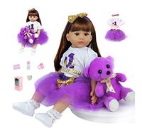 ZIYIUI 24 Inch Reborn Dolls Handmade Soft Silicone Vinyl Reborn Dolls Girl Boy Girl Toys For Xmas, Reborn Baby Doll 60cm Children Babies Kids Toys