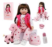 ZIYIUI 24inch Reborn Dolls Baby Soft Silicone Lifelike Girls Realistic Babies That Look Real Life Newborn Toddler for Kids Open Eyes