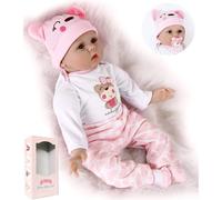 ZIYIUI 55cm / 22 "Reborn Doll female Doll Realistic Soft Silicone vinyl Baby Doll toy birthday Gift