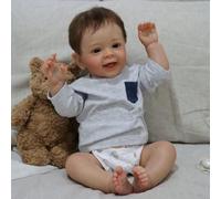 ZIYIUI Lifelike Reborn Baby Dolls 22 inch 55cm Soft Silicone Vinyl Real Life Baby Reborn Dolls Boy Realistic Newborn Baby Weighted Cloth Body Reborn Toddler Dolls Toys