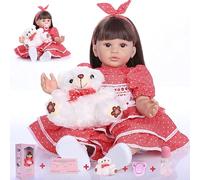 ZIYIUI Realistic 24 Inch 60 cm Reborn Dolls Baby Girl Handmade Soft Silicone Vinyl Reborn Baby Toddler Dolls Real Life Reborn Babies Birthday Gifts Toys
