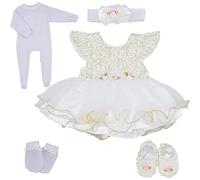 ZIYIUI Reborn Baby Doll Clothes Toys Dress Kids Simulation Doll Lovely Romper White Clothes Decor Accessories for 20-22inch Dolls (White)