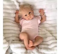 ZIYIUI Reborn Baby Dolls 18 inch Lifelike Babies Doll Cute Blonde Girls Softness vin-yl Realistic Newborn Real Life hand made Toys with Accessories for Children's Gifts