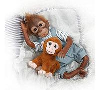 ZIYIUI Reborn Baby Dolls 21inch Handmade Newborn Baby Monkey Soft Silicone Vinyl Lifelike Reborn Doll Best Gift for Kids Xmas reborn baby monkey(Blue)