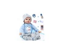 ZIYIUI Reborn Baby Dolls Boys Realistic 22 inch 55cm Reborn Babies Vinyl Silicone Handmade Reborn Toddler Baby Dolls Boy Toys Best Xmas Gift