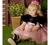 ZIYIUI Reborn Baby dolls Girl 24 Inches 60cm Lifelike Handmade Soft Silicone Vinyl Newborn Toy Looks Real Magnetic Mouth Baby Dolls Gift