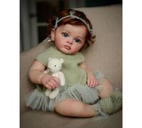 ZIYIUI Reborn Baby dolls Girl Lifelike Handmade Soft Silicone Vinyl Newborn Toy Looks Real 22 Inches 55cm Magnetic Mouth Baby Dolls Gift