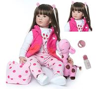ZIYIUI Reborn Dolls - 24 Inches Handmade Lifelike Baby Dolls Girl Soft Cloth Body with Feeding Kit, Like a Real Baby (reborn girl)