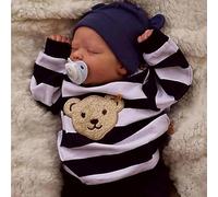 ZIYIUI Reborn Dolls Boy 18 Inches Handmade Reborn Babies Truly Soft Vinyl Silicone Real Life Like Looking Newborn Baby Dolls Magnetic Pacifier Birthday Gifts Toys