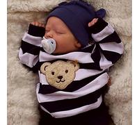 ZIYIUI Reborn Dolls Boy 18 Inches Handmade Reborn Babies Truly Soft Vinyl Silicone Real Life Like Looking Newborn Dolls Magnetic Pacifier Birthday Gifts Toys
