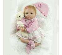 ZIYIUI Reborn Dolls Realistic 22 Inch 55 cm Handmade Soft Silicone Real Handmade Reborn Baby Dolls Lovely Reborn Toddler Dolls Newborn Baby Doll Birthday Xmas for Children
