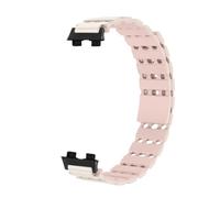 ZIYIWANG Compatible With Band 8 9 Air Hole Silicone Magnetic Watch Strap For Quick Release Breathable Waterproof Sports Smartwatch Suitable For Both Men And Women(PInk Starlight,Black Head Clasp)