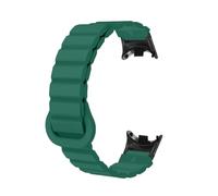 ZIYIWANG Compatible With Smartwatch Straps 8 Piece Magnetic Silicone Watch Strap Dual Color Clasp Quick Disassembly Breathable And Soft Suitable For Both Men And Women(Dark Green,Black Head Clasp)