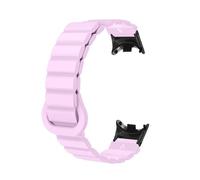 ZIYIWANG Compatible With Smartwatch Straps 8 Piece Magnetic Silicone Watch Strap Dual Color Clasp Quick Disassembly Breathable And Soft Suitable For Both Men And Women(Light Purple,White Head Clasp)