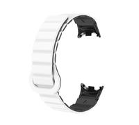 ZIYIWANG Compatible With Smartwatch Straps 8 Piece Magnetic Silicone Watch Strap Dual Color Clasp Quick Disassembly Breathable And Soft Suitable For Both Men And Women(White Black,Black Head Clasp)
