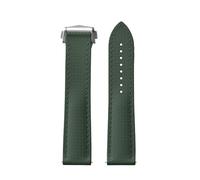 ZIYIWANG Fluorine Rubber Strap 20mm 22mm Flat Edge Quick Release Watch With Tropical Texture Soft And Sweat Resistant(Green,22MM_GOLD BUCKLE)
