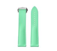 ZIYIWANG Fluorine Rubber Strap 20mm 22mm Flat Edge Quick Release Watch With Tropical Texture Soft And Sweat Resistant(Mint Green,22MM_SILVER BUCKLE)