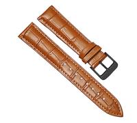 ZIYIWANG Leather Strap Compatible With 12mm 14mm 16mm 18mm 20mm 22mm 24mm Width Of Watch Band Replace The(Light brown-BK,18mm)