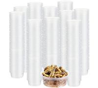 ZIYIZE 500 Pcs Feeding Cups Samll 0.5 oz Gecko Food and Water Feeding Dish Ledge Accessories Bowls for Crested Gecko Lizards Reptiles Pets