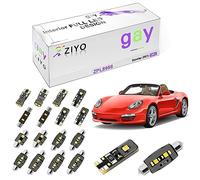 ZIYO LED Interior Light Kit Replacement for Porsche 987 Boxster Cayman 2005-2012 + License Plate Light Bulbs Package, Xenon White Dome Lights Upgrade Error Free (Boxster 987 2005-2012)