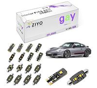 ZIYO ZPL8960 - (12 Bulbs) LED Interior Light Kit Replacement for Porsche 911 996 / Carrera/Turbo/Targa 1997-2005 + License Plate Light Bulbs Package, Xenon White Dome Lights Error Free