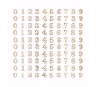 Ziyonix 100pcs Wooden Numbers for Craft Decorations Display Stands 15mm 10 of Each 0-9 Small Wooden Number Blocks for Decoration, Educational Toys and Games