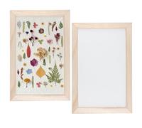 Ziyonix 11.8x7.9 inch Wooden Paper Making Screen, 2 Pcs Single Paper Making Mould Frame, Papermaking Mould Deckle Ancient Papermaking mould for DIY paper Craft Dried Flower Handcraft