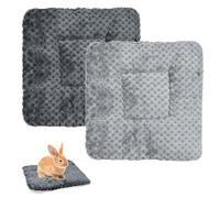 Ziyonix 2 Pieces Plush Bed for Small Animals Warm Guinea Pig Bed Rodent Mat Washable Rabbit Blanket Bed Mats for Hamster, Rabbit, Chinchilla 30 x 30 cm
