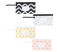 Ziyonix 4 Pack Wet Wipe Pouch for Babies Baby Wipe Holder Baby Wipes Dispenser Refillable EVA Baby Wet Wipe Pouch Travel Wet Wipes Bags Reusable Wet Wipes Bag for On The Go, Home, Office