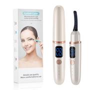 Ziyonix Heated Eyelash Curler, Intelligent Power Off Electric Eyelash Curler Accurate Temperature Control Heated Lash Curler Rechargeable for Long Lasting Natural Makeup