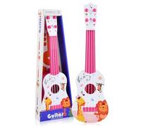 Ziyonix Kids Ukulele Guitar Toy, 42cm Ukulele Instrument with 4 Ajustable Strings, Cartoon Mini Guitar Musical Toy, Music Learning Educational Toys for Toddlers Beginners Boys Girls Gift